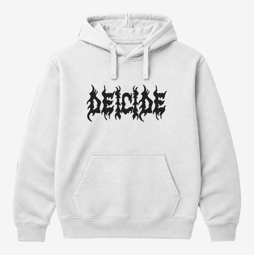Polerón Canguro Blanco de Deicide Logo N