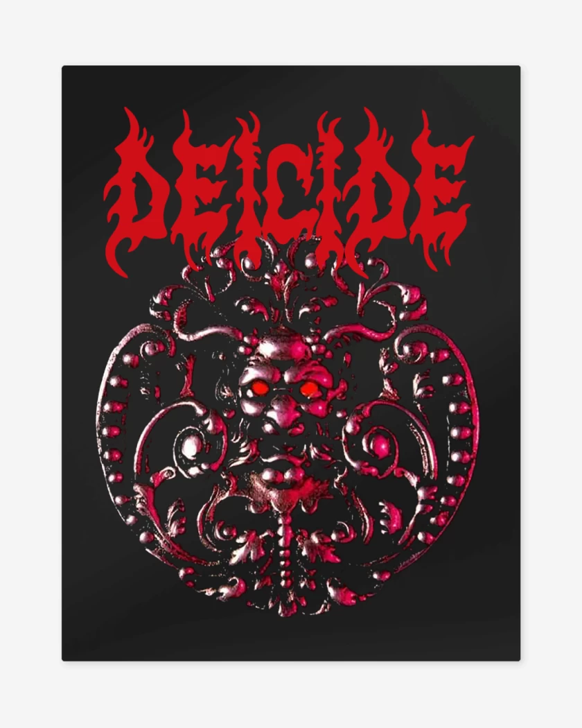 Print metalico Negro de Deicide Deicide