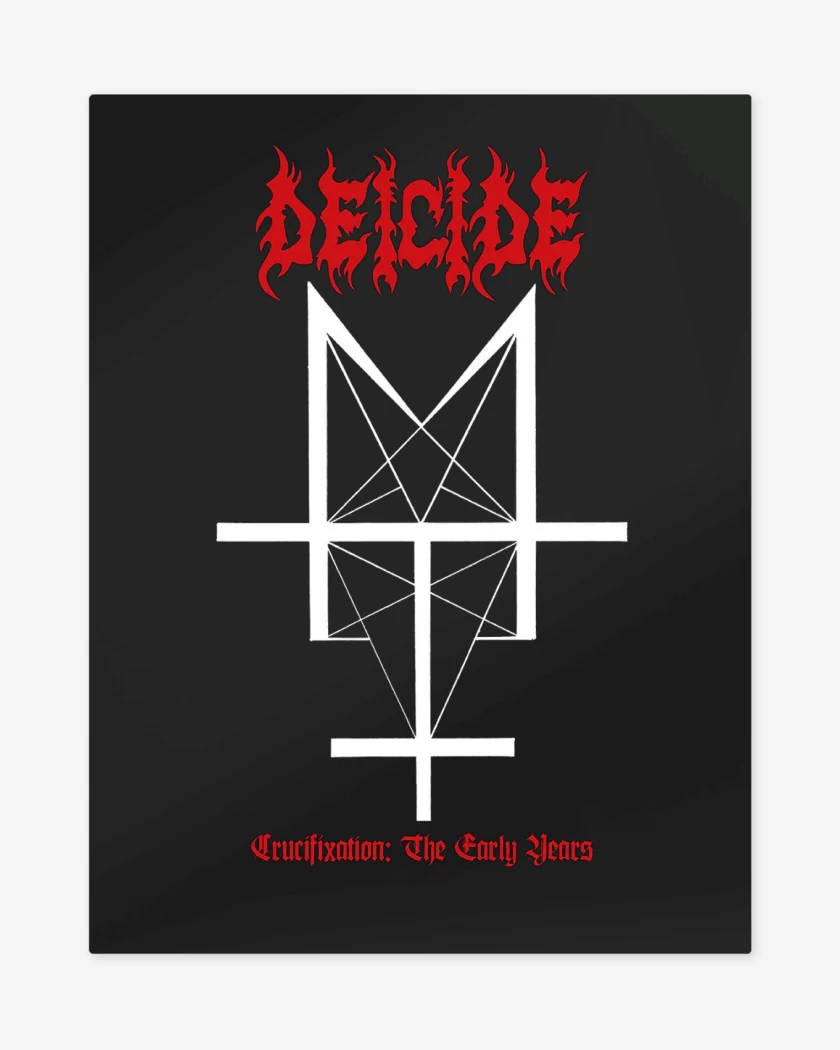 Print metalico Negro de Deicide Crucifixation