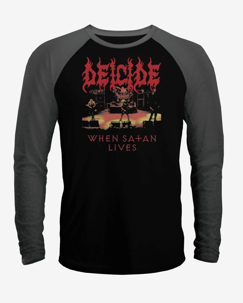 Polera Raglan Deicide When Satan Lives