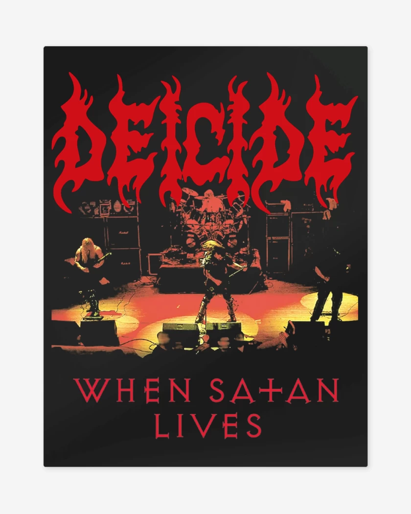 Print metalico Negro de Deicide When Satan Lives