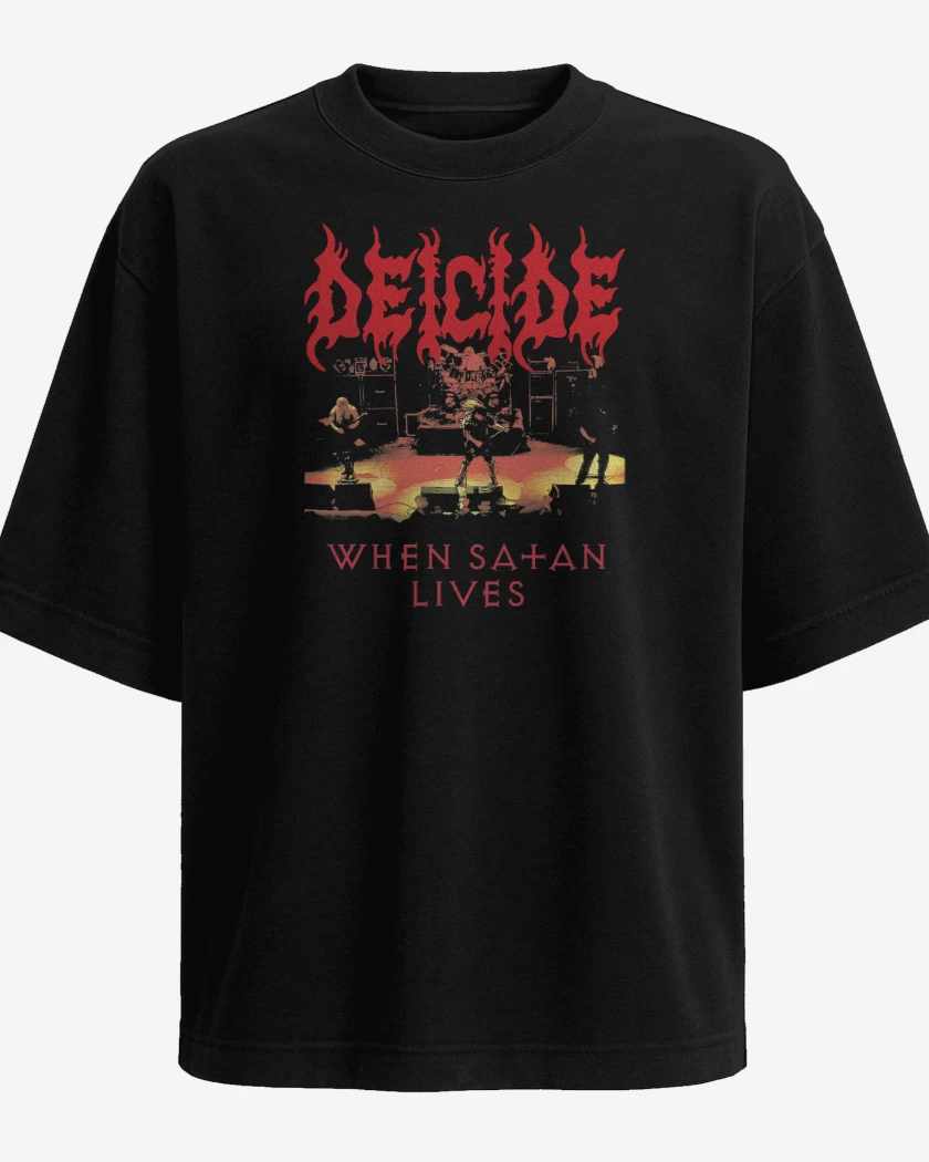 Polera Oversize Deicide When Satan Lives