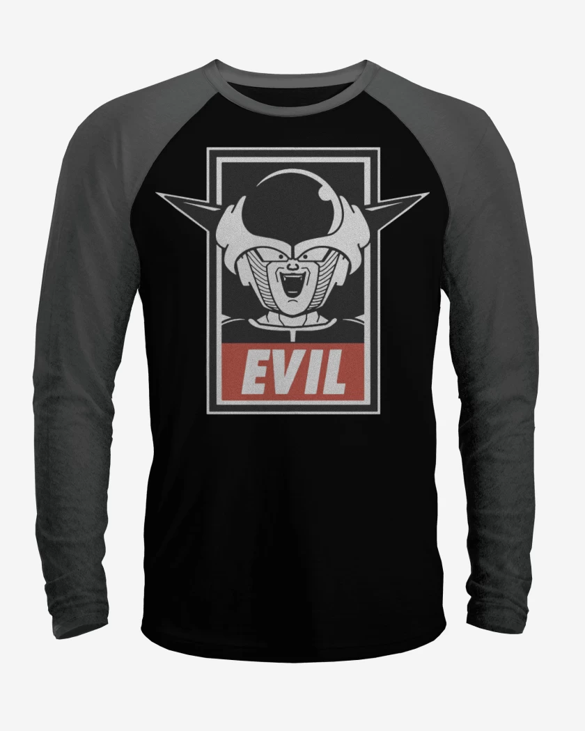 Polera Raglan Negro / Negro Heather de Evil