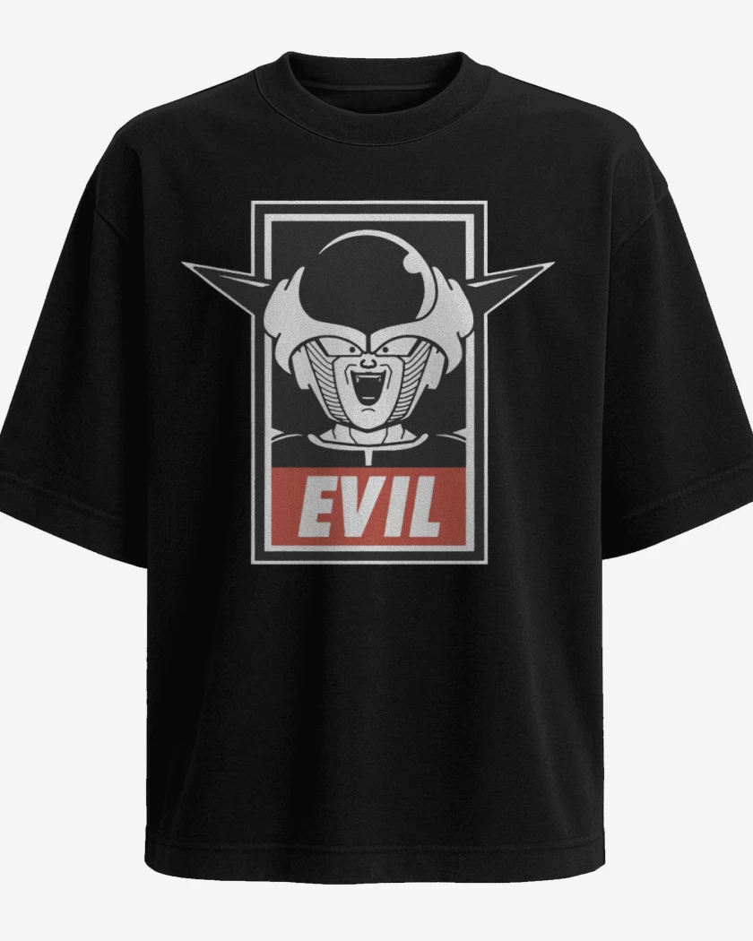 Polera Oversize Negro de Evil