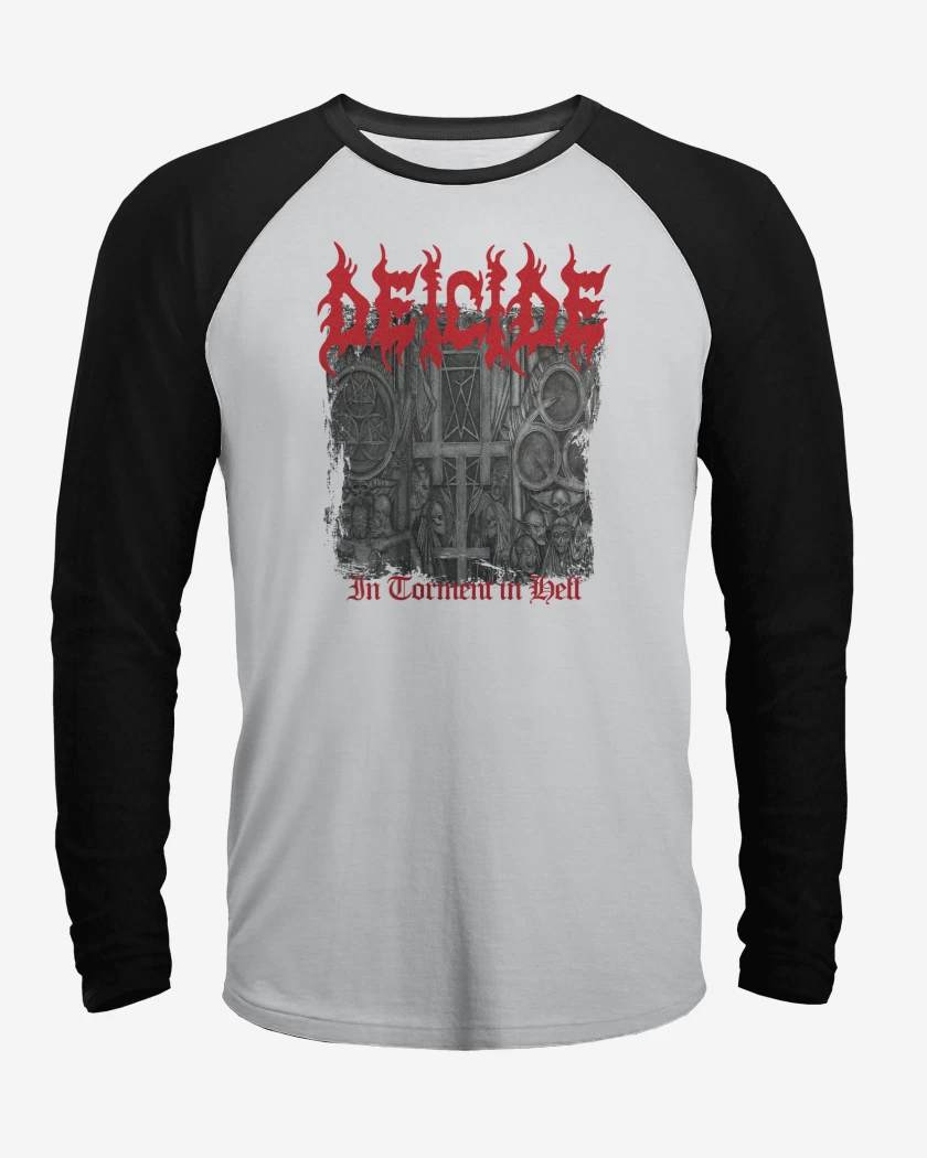 Polera Raglan Deicide In Torment in Hell
