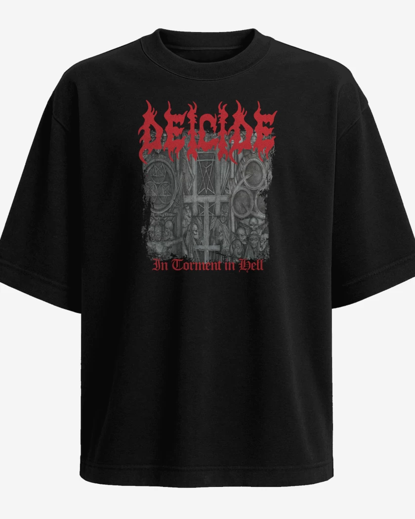 Polera Oversize Deicide In Torment in Hell