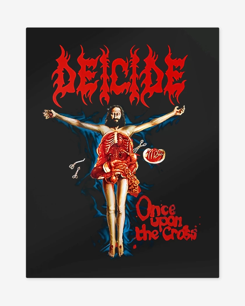 Print metalico Negro de Deicide Once Upon the Cross