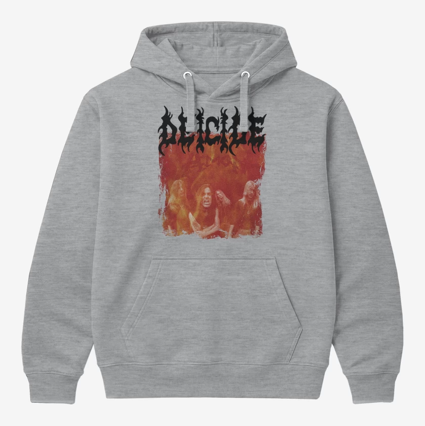 Polerón Canguro Gris Melange de Deicide Amon