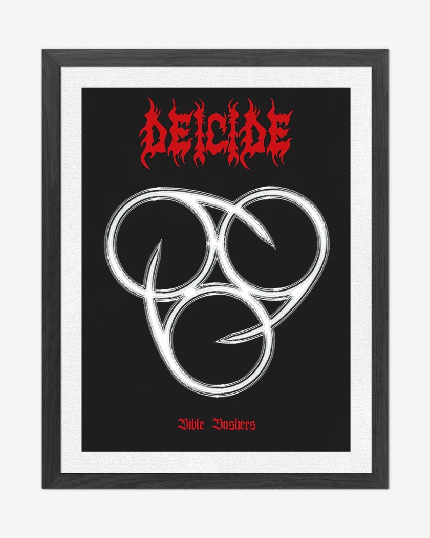 Cuadro decorativo Negro de Deicide Bible Bashers
