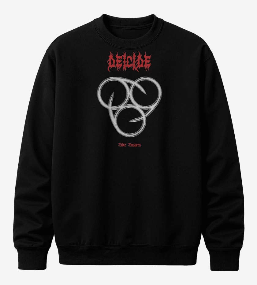 Poleron polo Negro de Deicide Bible Bashers