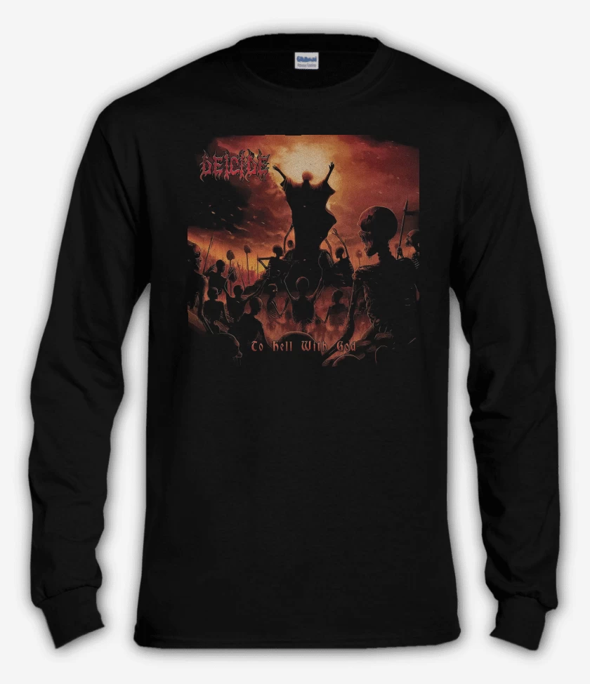 Polera manga larga Negro de Deicide To Hell With God