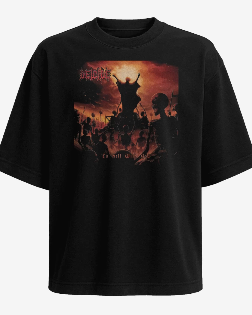 Polera Oversize Deicide To Hell With God
