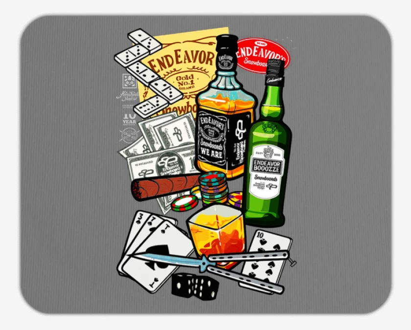 Mousepad Gris Melange de Vicios