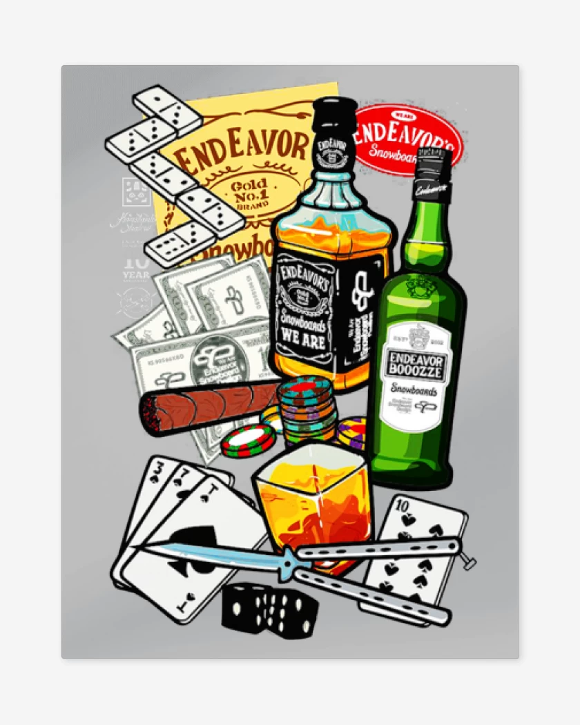 Print metalico Gris Melange de Vicios