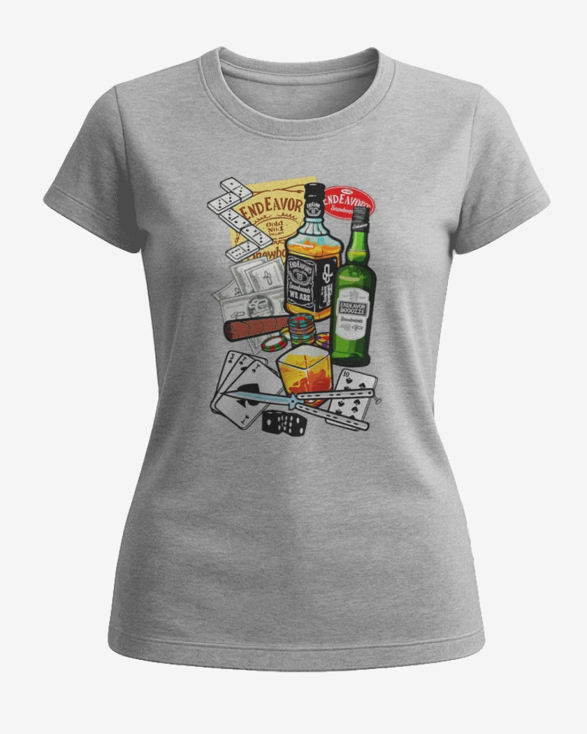 Polera de Mujer Gris Melange de Vicios
