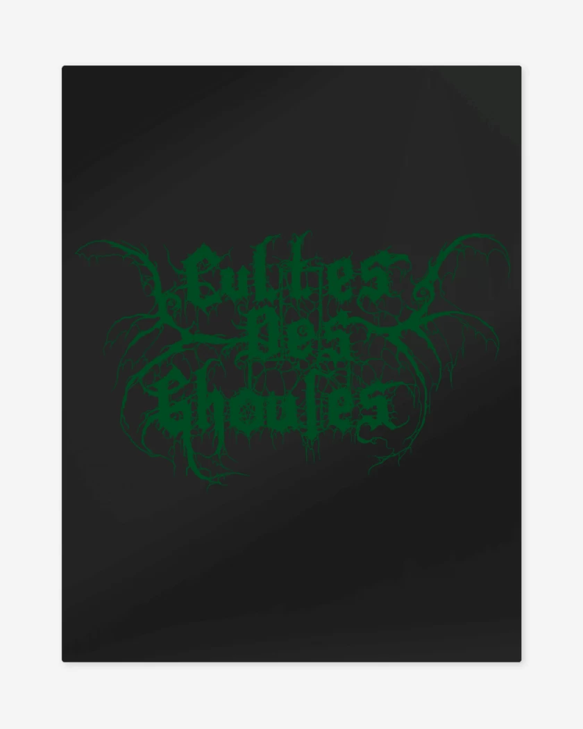 Print metalico Negro de Cultes des Ghoules Logo