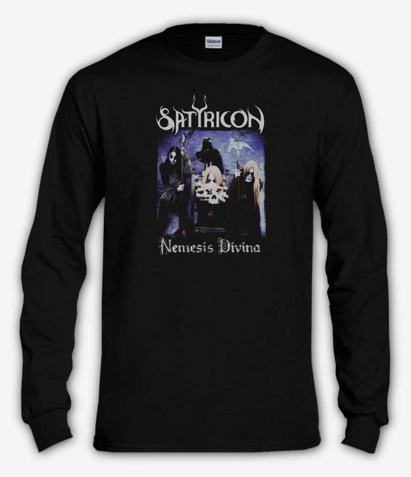 Polera manga larga Negro de Satyricon Nemesis Divina