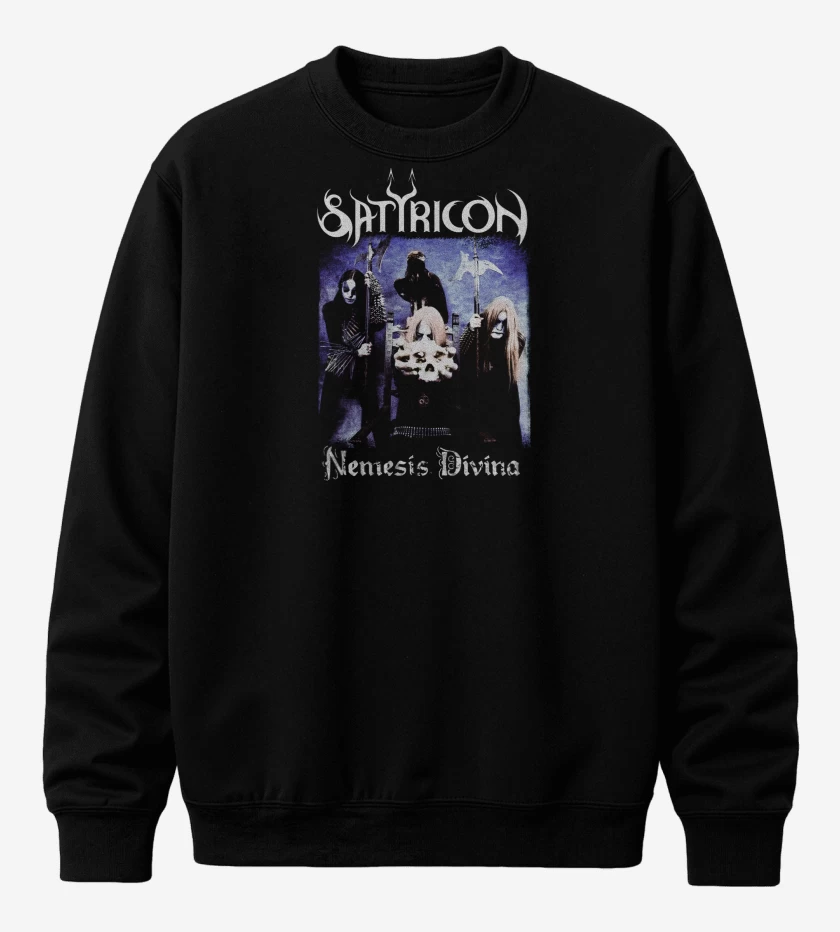 Poleron polo Negro de Satyricon Nemesis Divina