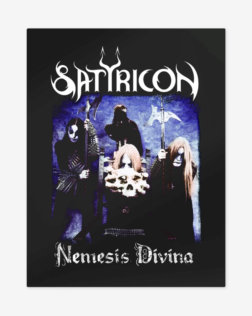 Print metalico Negro de Satyricon Nemesis Divina