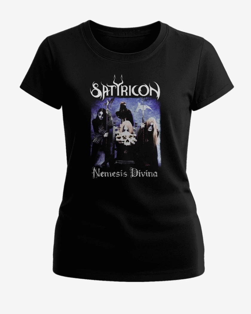 Polera de Mujer Negro de Satyricon Nemesis Divina