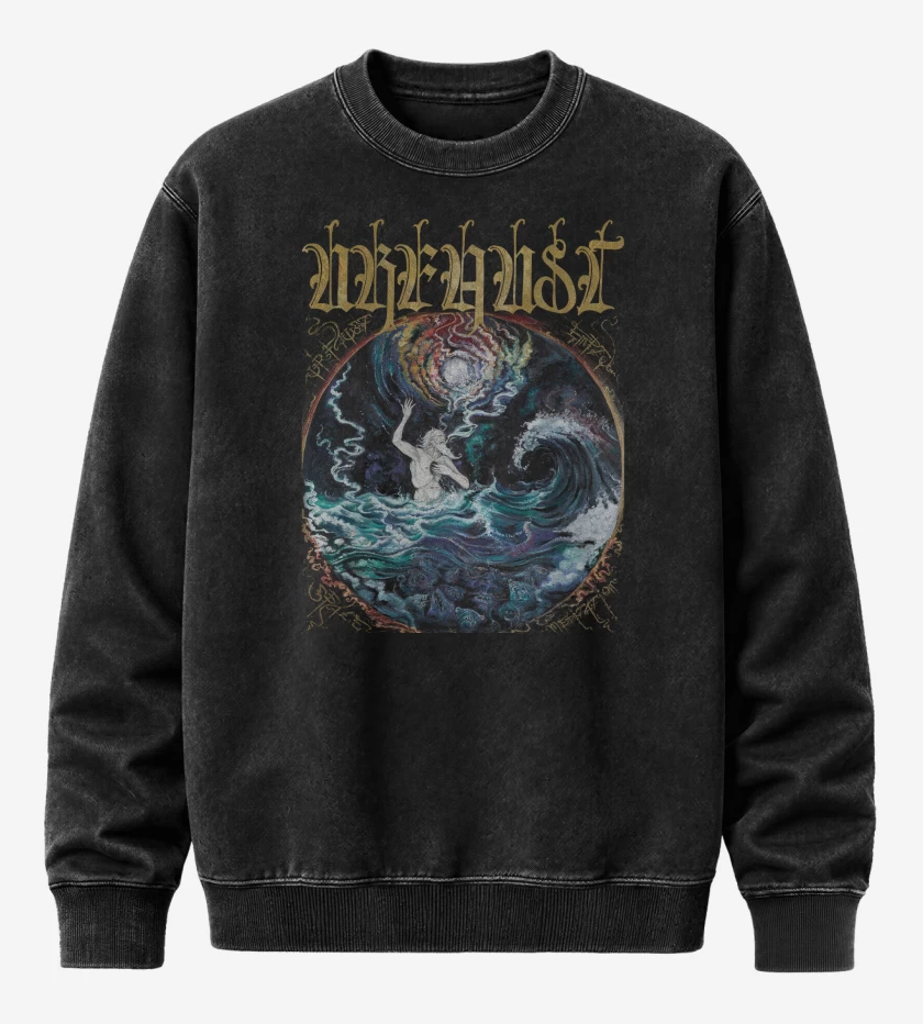 Poleron Polo Acid Wash Negro de Urfaust