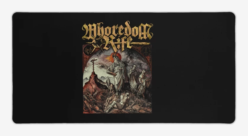 Mouse pad Gamer Negro de Whoredom Rife Den vrede makt