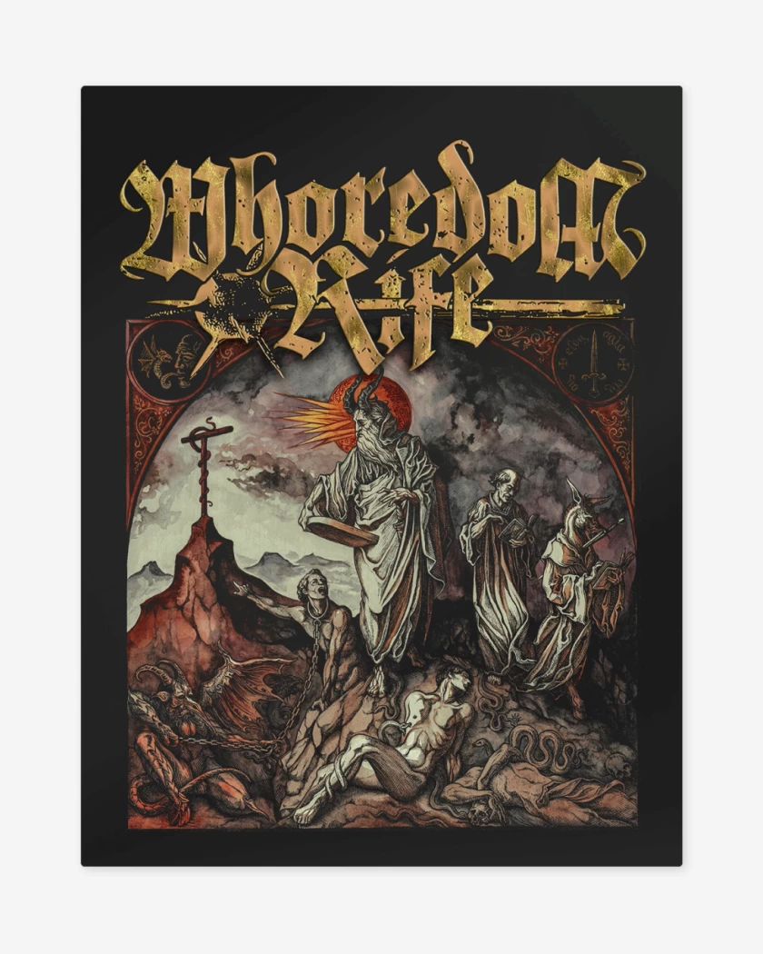 Print metalico Negro de Whoredom Rife Den vrede makt