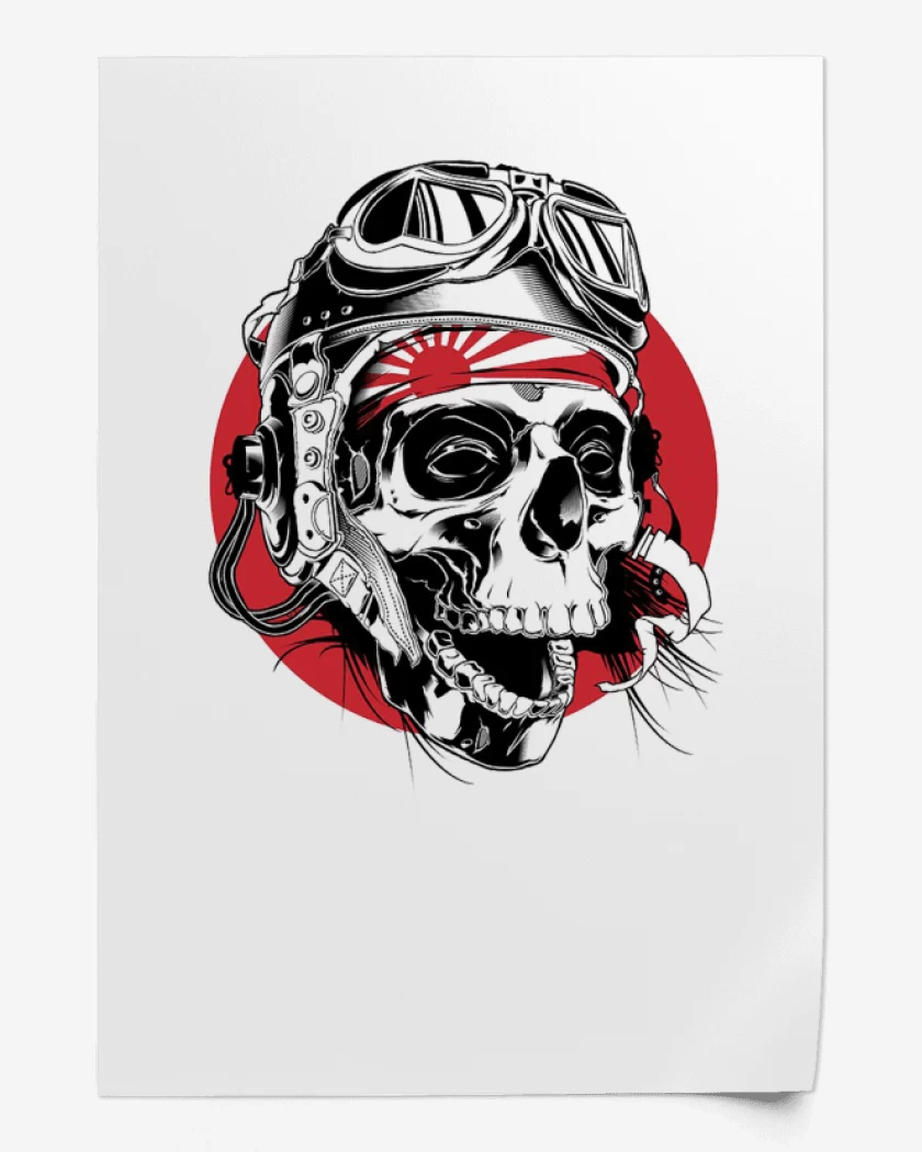 Print Kamikaze Skull