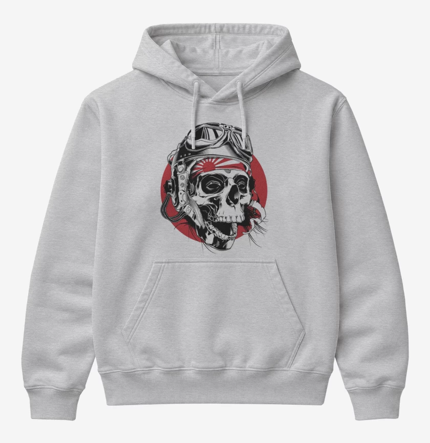 Poleron Canguro básico Kamikaze Skull