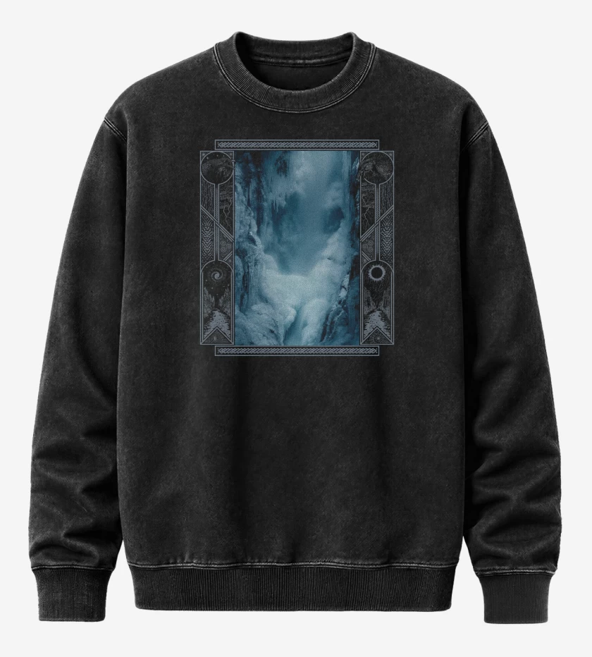 Poleron Polo Acid Wash Negro de Wolves in the Throne Room Crypt of Ancestral 