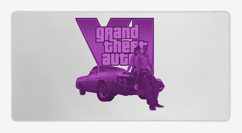 Mouse pad Gamer Blanco de Gta 6 R
