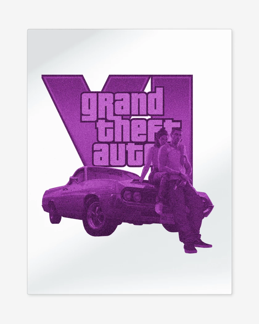 Print metalico Blanco de Gta 6 R