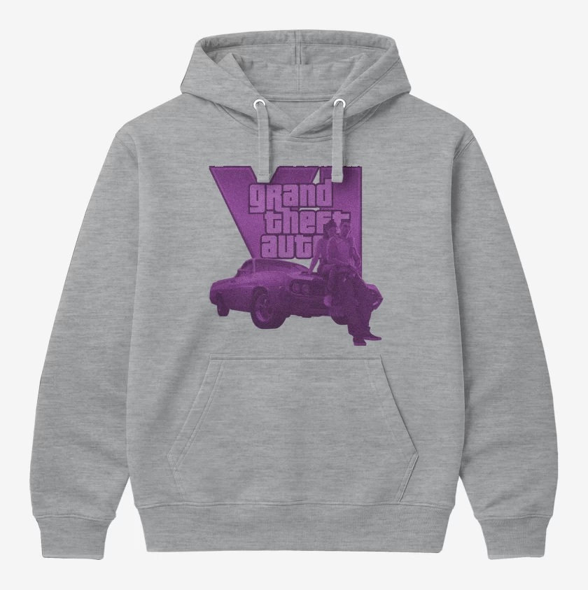 Polerón Canguro Gris Melange de Gta 6 R