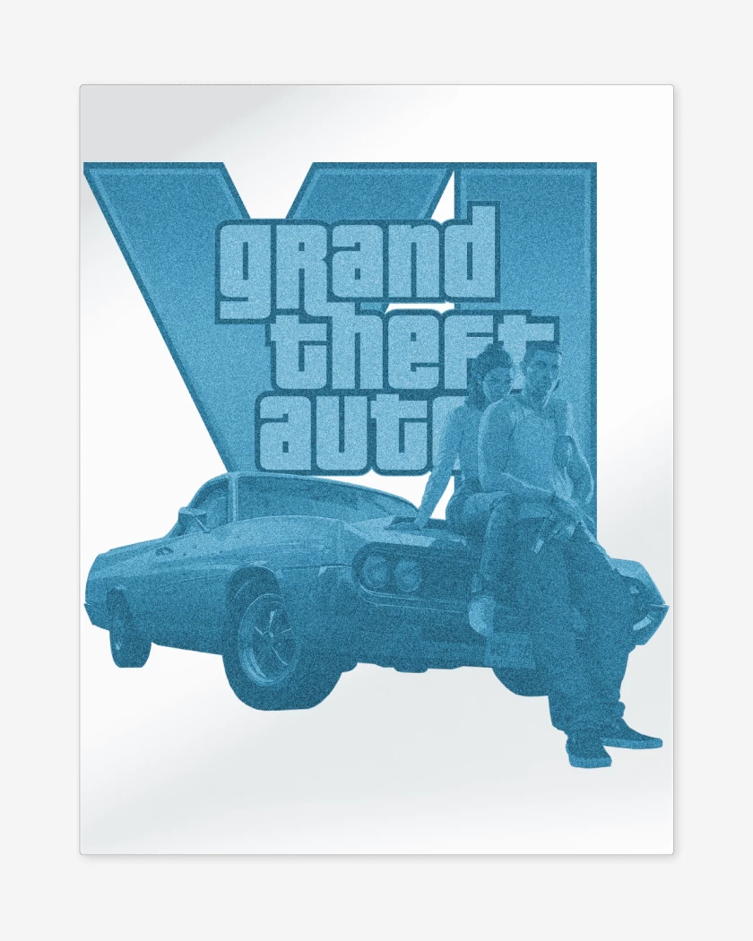 Print metalico Blanco de GTA 6 A