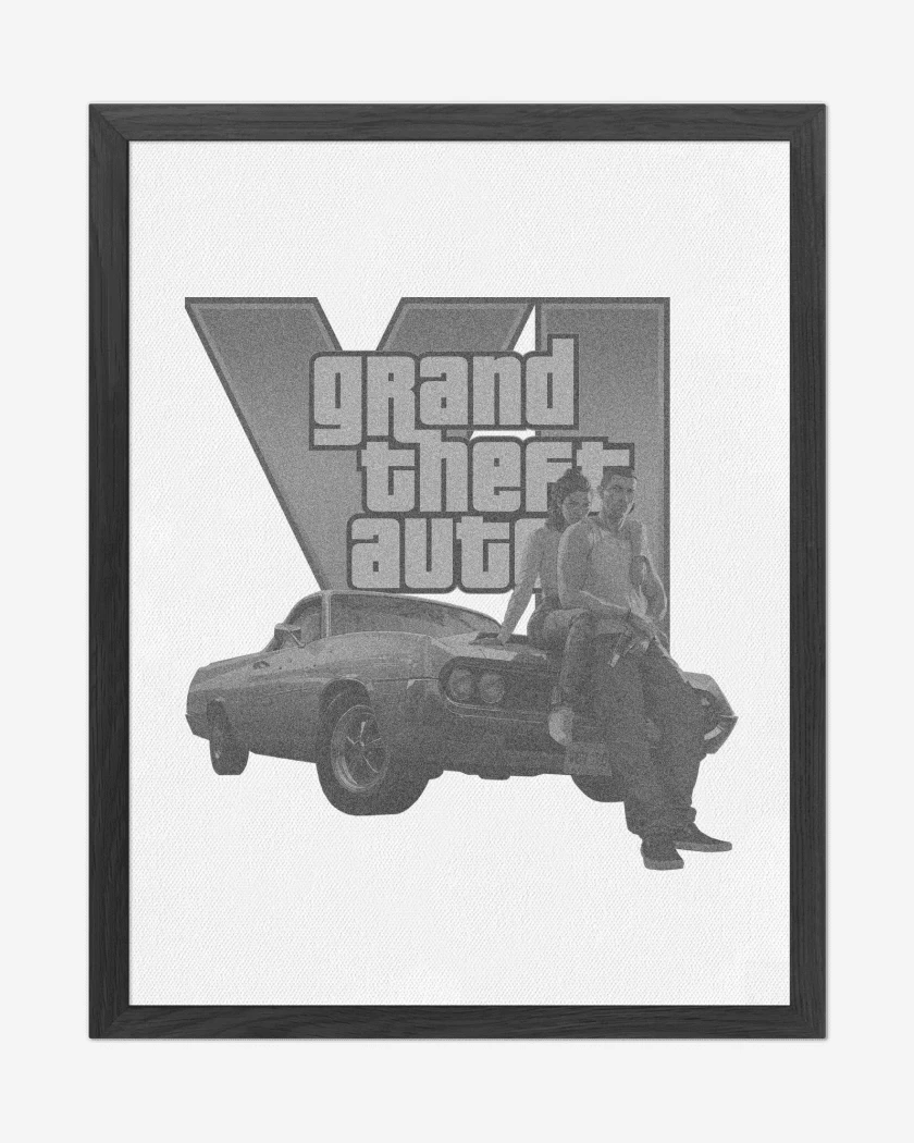 Cuadro decorativo Gta 6 BW