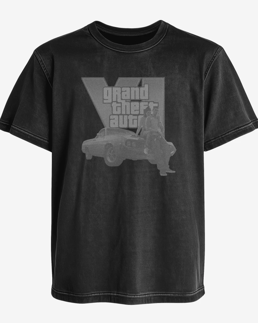 Polera desgastada Gta 6 BW