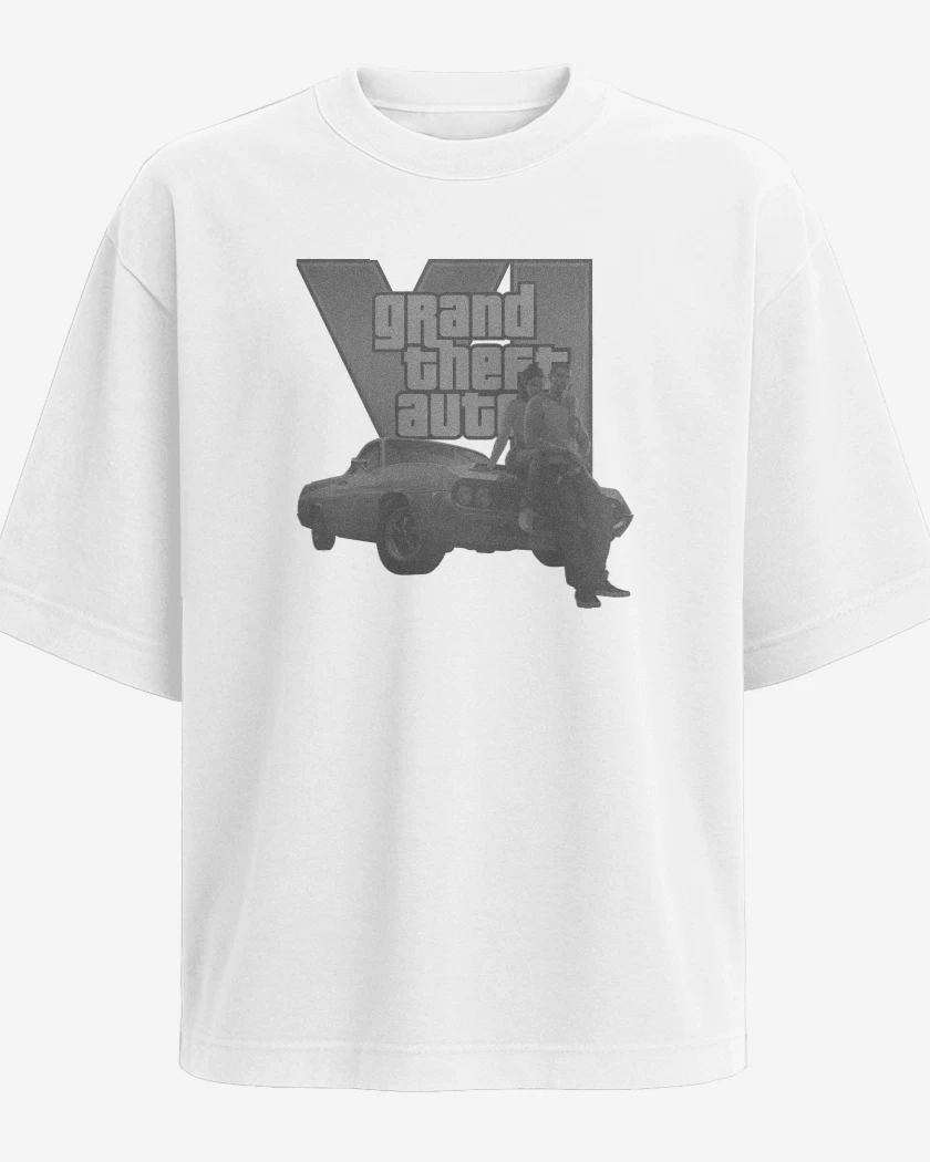 Polera Oversize Gta 6 BW