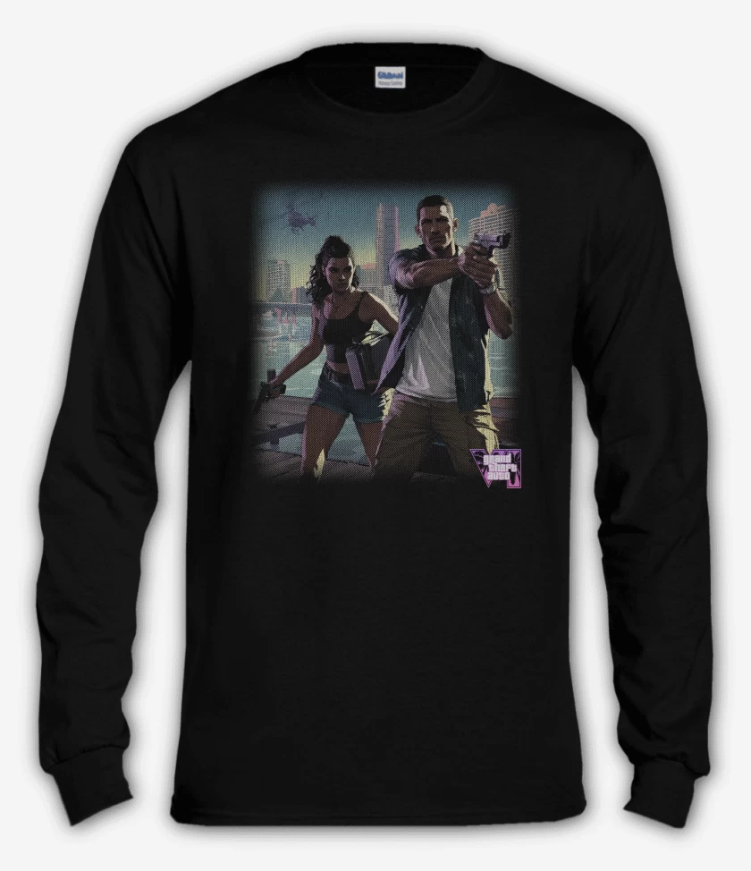 Polera manga larga Negro de GTA VI S
