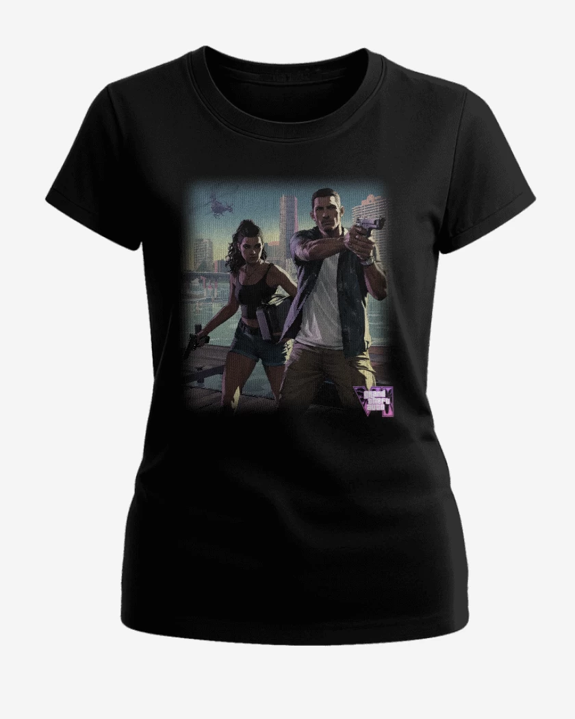Polera de Mujer Negro de GTA VI S
