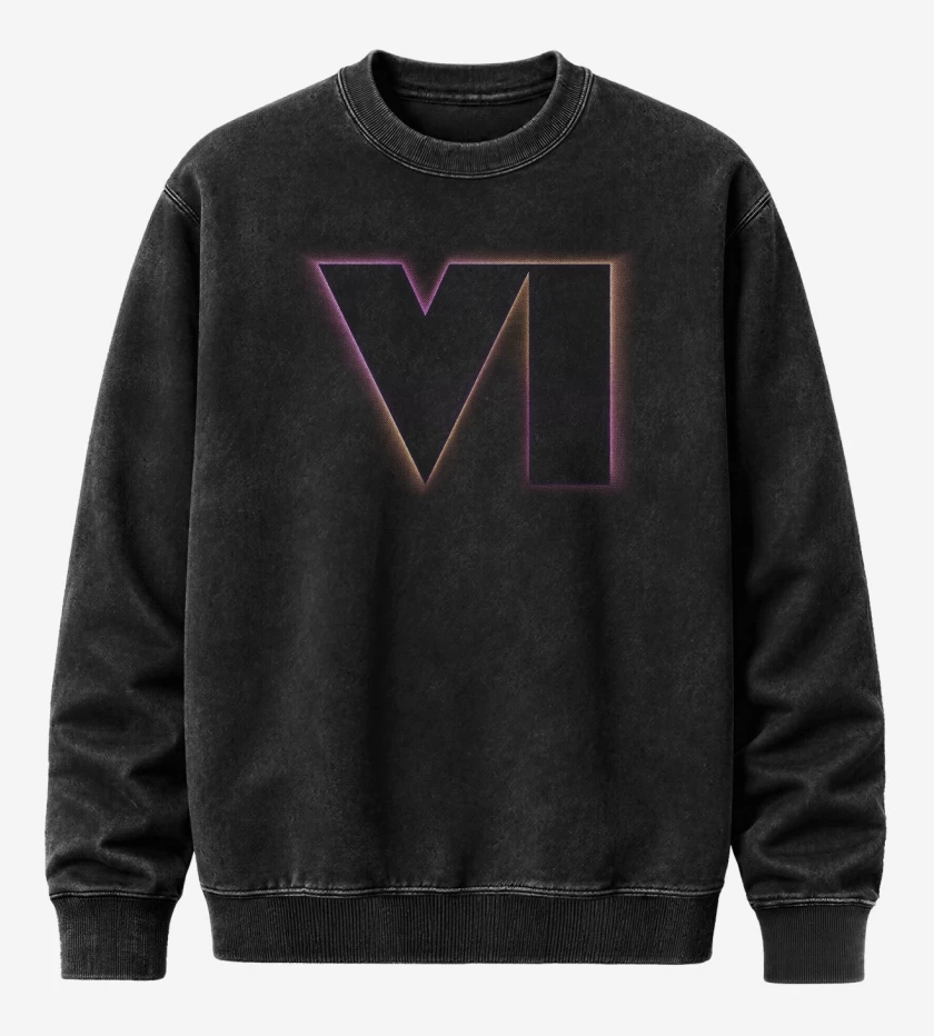 Poleron Polo Acid Wash Negro de GTA 6 Single