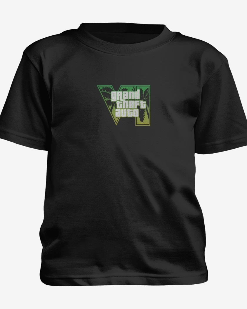 Polera de niño Negro de GTA 6 Green