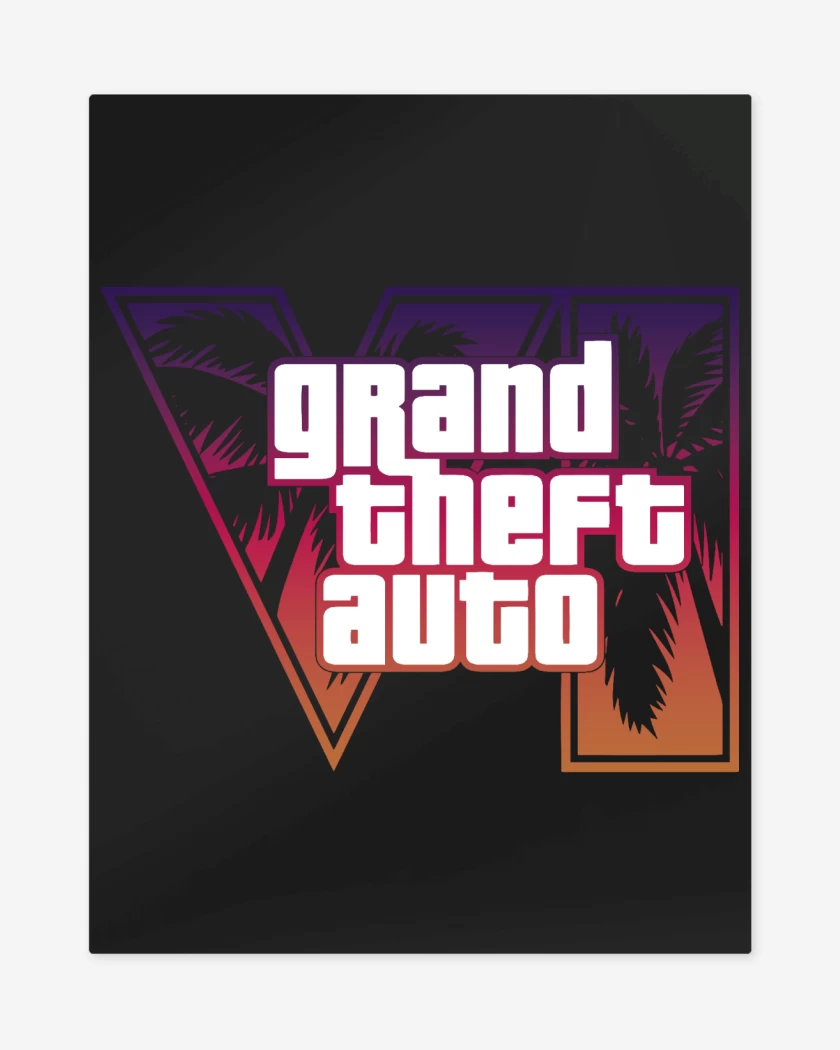 Print metalico Negro de GTA 6 Red