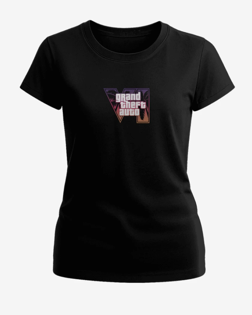 Polera de Mujer Negro de GTA 6 Red