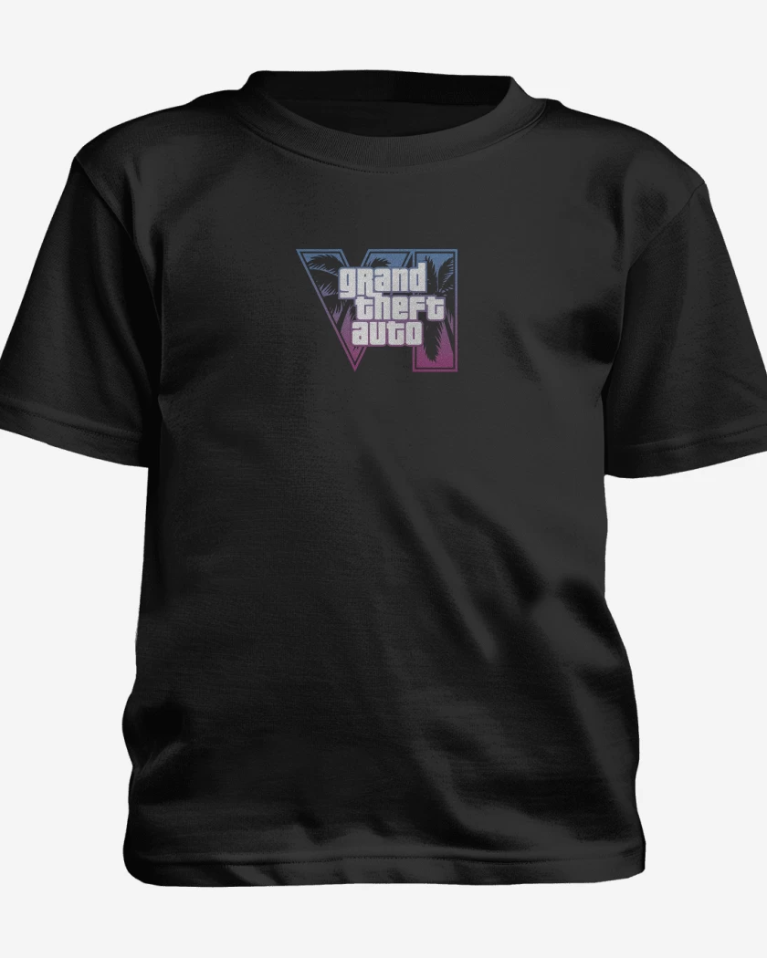 Polera de niño Negro de GTA 6 Purple