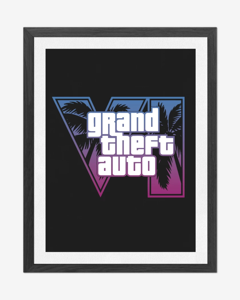 Cuadro decorativo Negro de GTA 6 Purple
