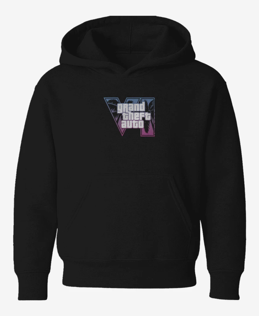Poleron de niño Negro de GTA 6 Purple