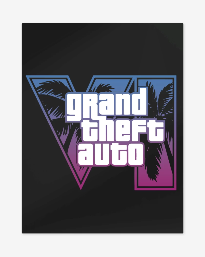 Print metalico Negro de GTA 6 Purple
