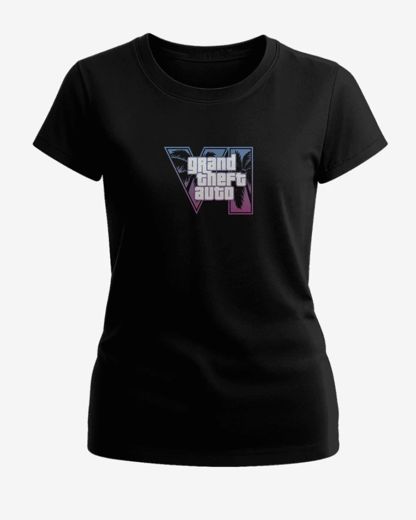 Polera de Mujer Negro de GTA 6 Purple
