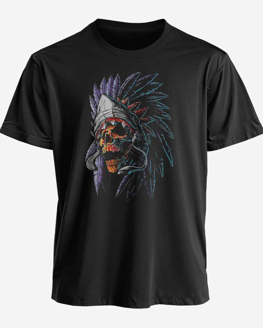 Polera premium Negro de Indian Skull