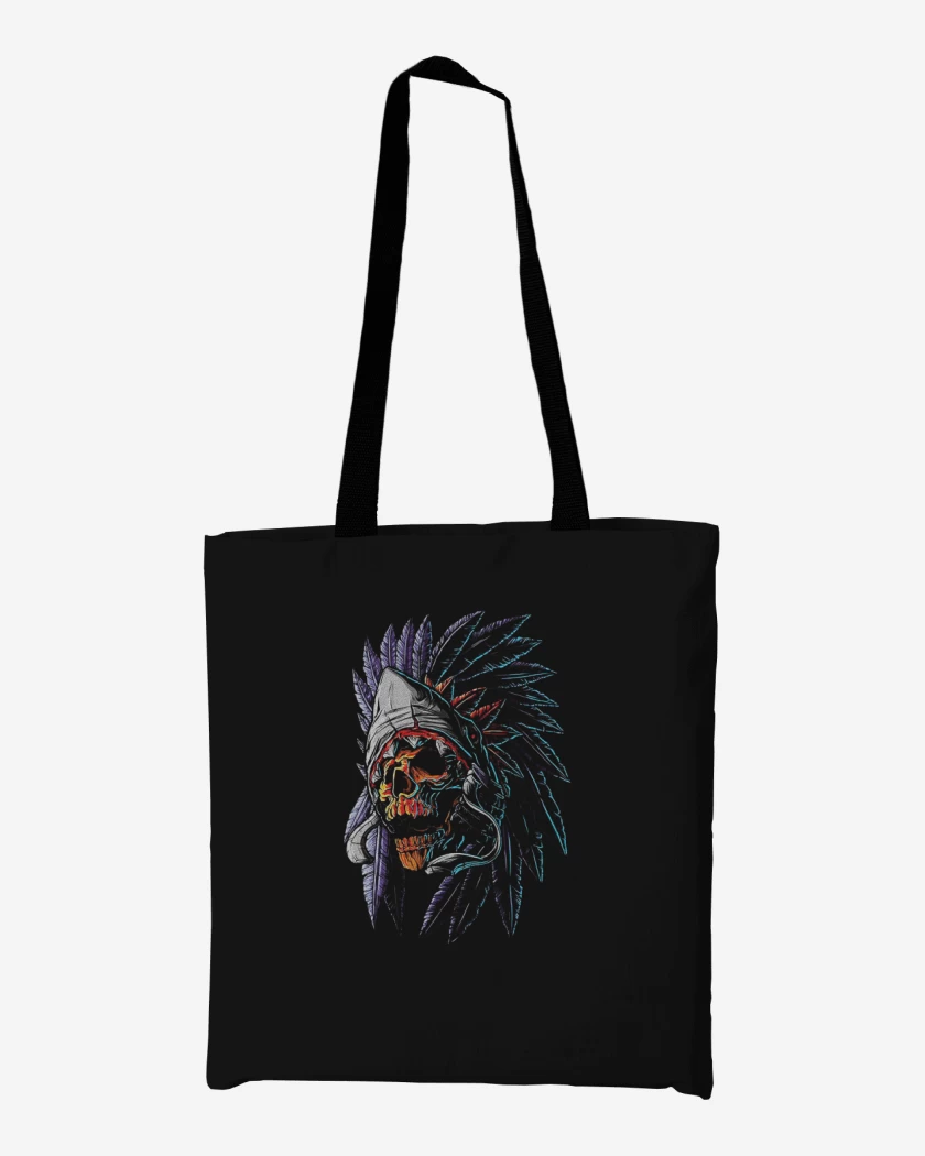 Totebag Negro de Indian Skull